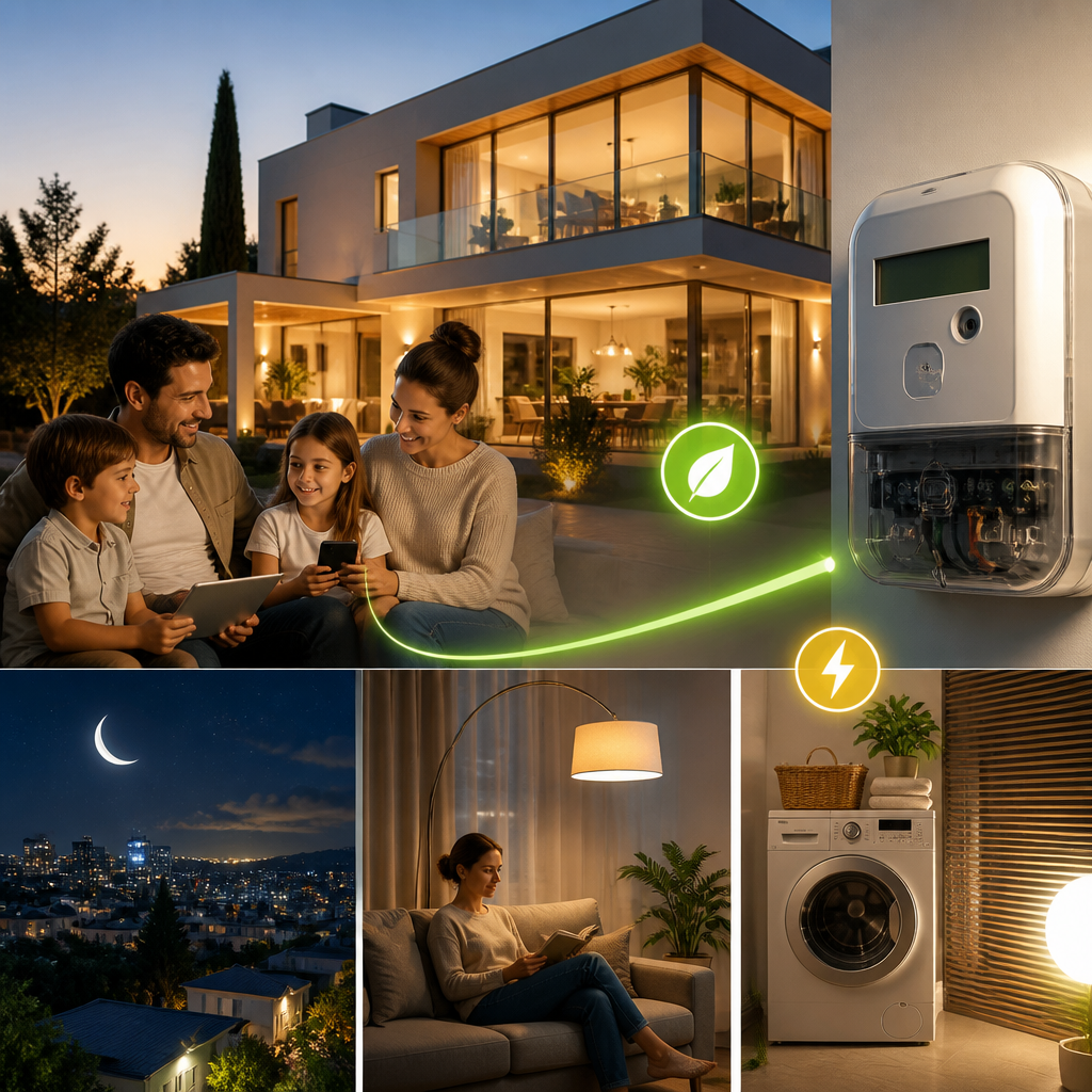 הנחת לילה וסופי שבוע בחשמל: המדריך המלא לחיסכון במסלולי זמן שימוש
